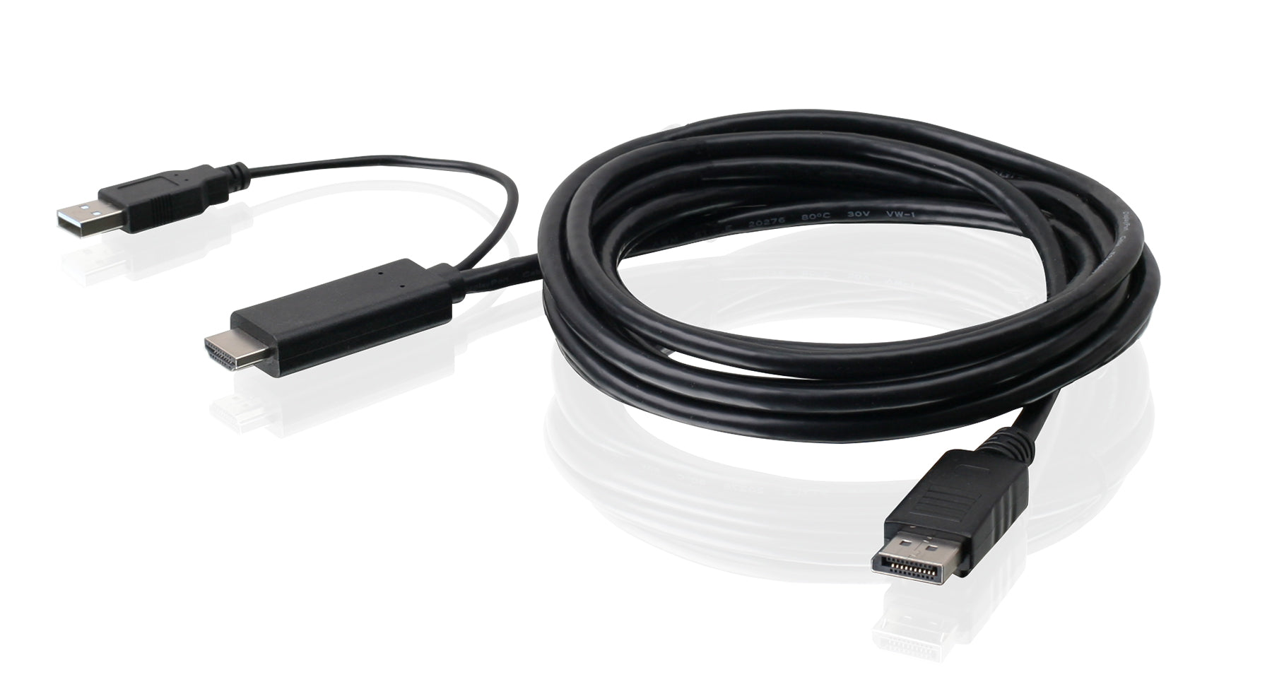 10 ft. Active 4K HDMI to DisplayPort Cable - High-Speed 18Gbps, HDR, 3D, 4K@60Hz - Connect Laptop to Monitor, Gaming PC to Display, Home Theater Setup