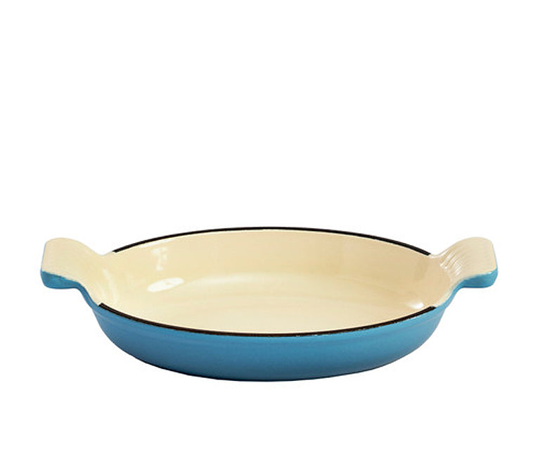 Premium Enameled Cast Iron 10 x 6 Inch Oval Baking Dish - Durable & Non-Stick for Roasting, Casseroles & Baking - Perfect for Thanksgiving, Christmas & Family Dinners
