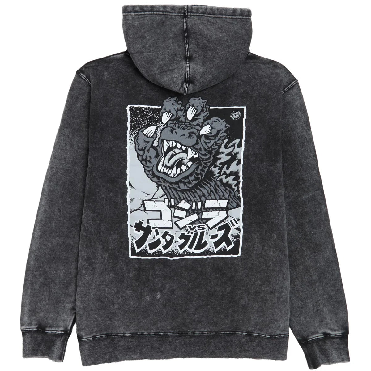 Santa Cruz Godzilla Zip Up Hoodie for Men - Black Pullover Sweatshirt for Skateboarding & Streetwear Fashion