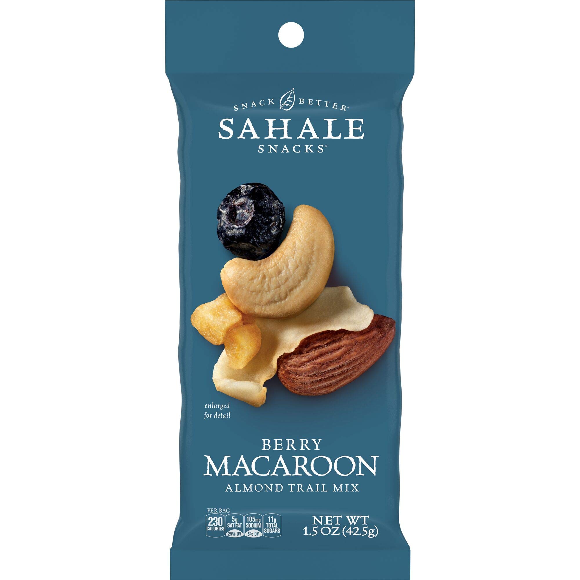 Sahale Snacks Berry Macaroon Almond Trail Mix - Gluten Free Healthy Snack, 1.5oz (9 Pack) - Perfect for Hiking, Camping & Office Snacks