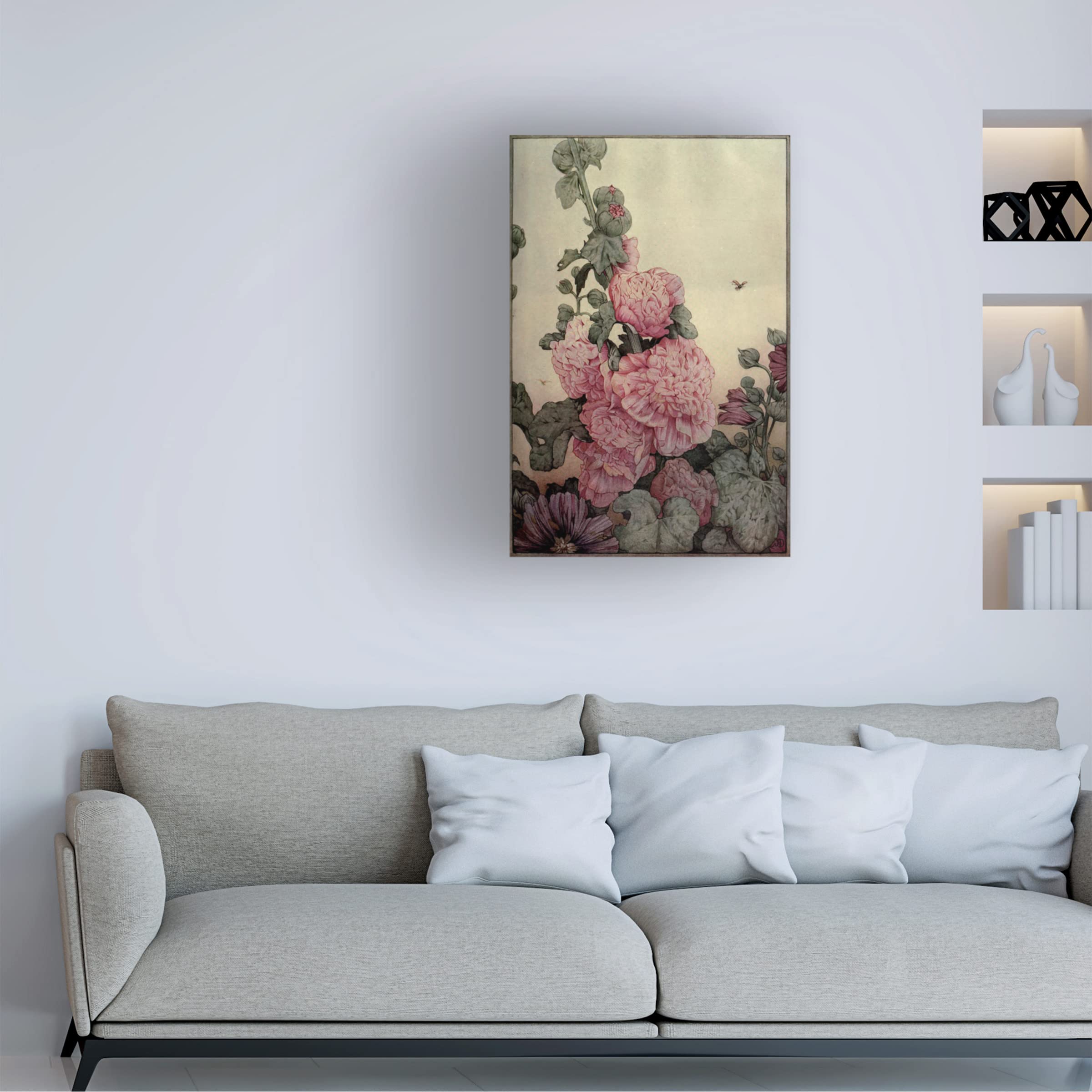 Garden Fantasy IV Canvas Wall Art - Handmade Floral Painting for Living Room, Bedroom & Office Decor - Premium Trademark Fine Art Print