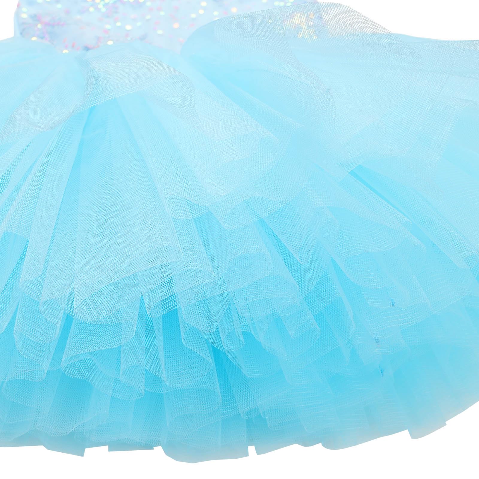 BAOHULU Girls Ballet Leotard with Full Skirted Tutu Dress - Dance Costume for Ballet Class, Recital & Birthday Party - Perfect for Ballet Practice, Dance Performances and Princess Dress Up