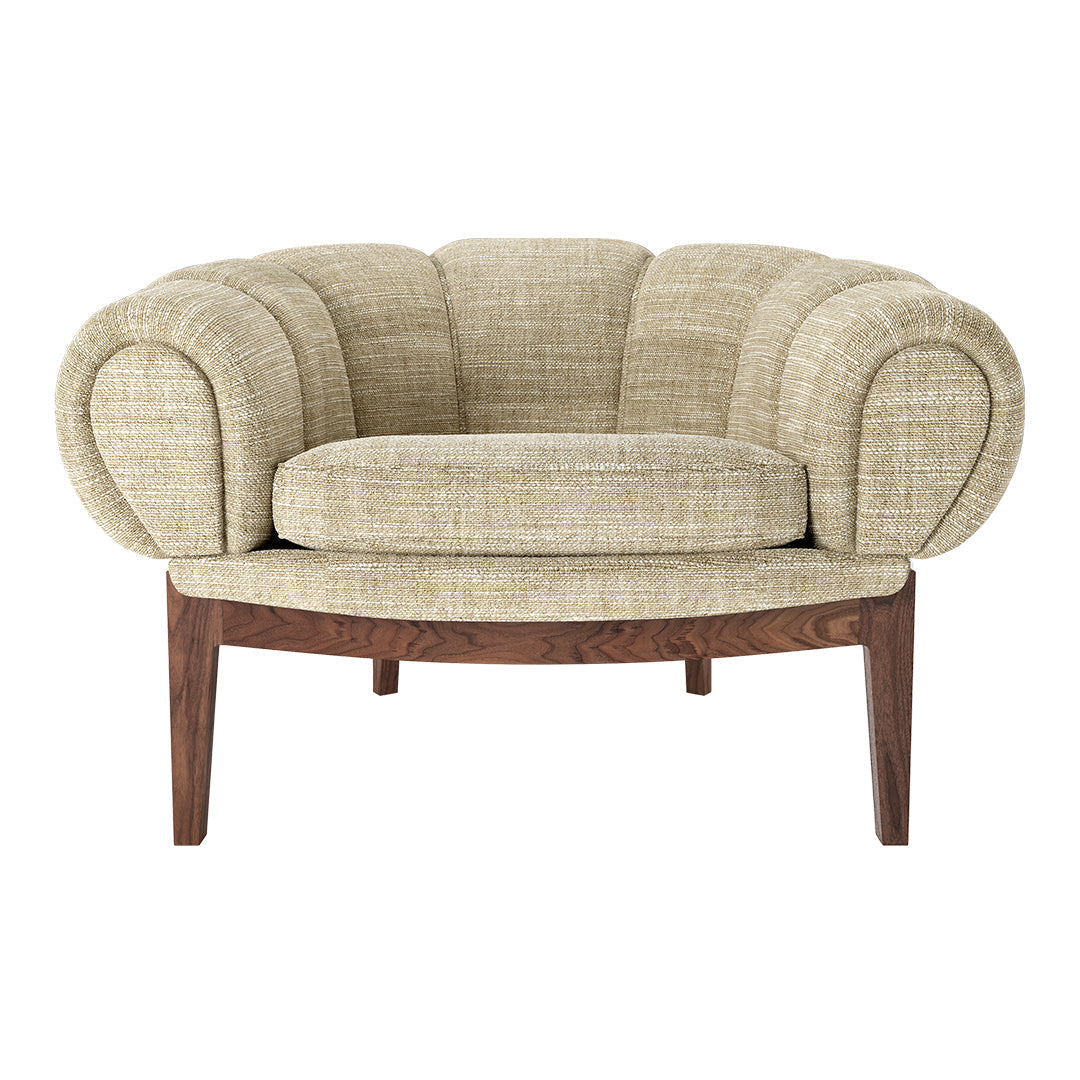 Modern Croissant Lounge Chair - Comfortable Crescent-Shaped Accent Chair for Living Room, Bedroom, or Office - Perfect for Relaxing, Reading, and Napping
