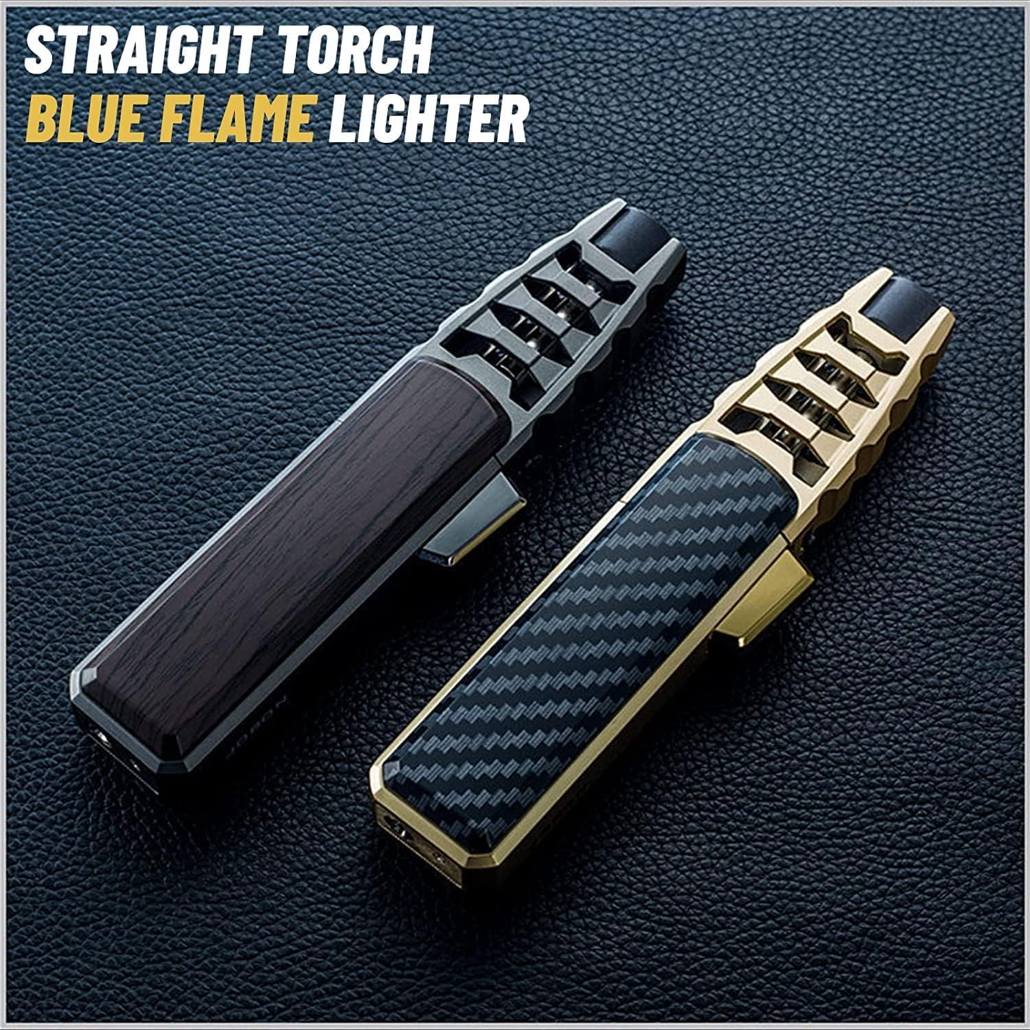 Fireblaze Rechargeable Electric Plasma Lighter - Dual Arc Adjustable Windproof Lighter with Carbon Fiber Gold Finish | Perfect for Camping, BBQ, Outdoor Adventures & Everyday Use
