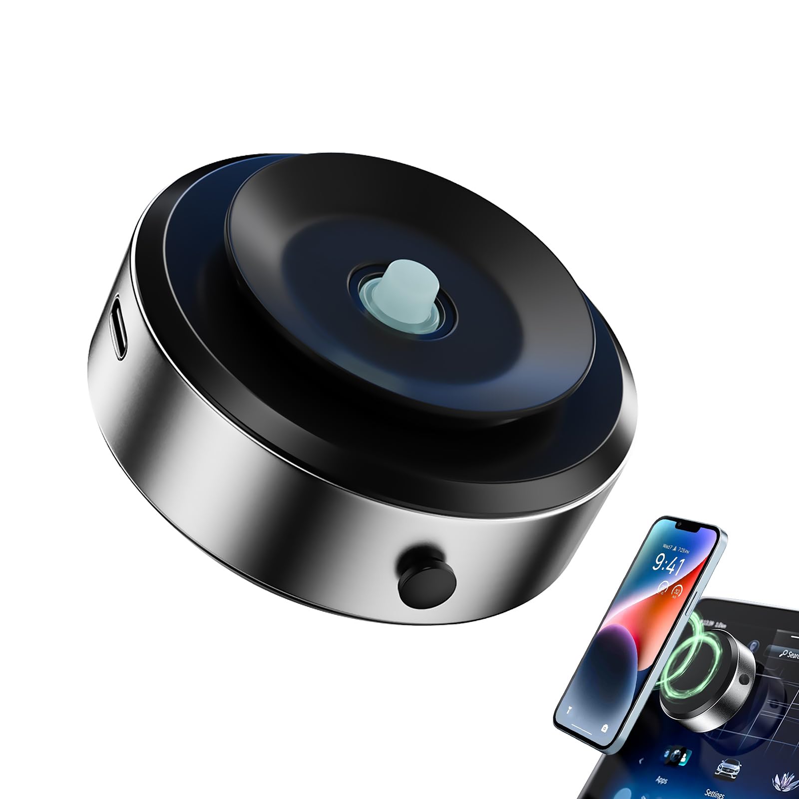Jkoailiwi Magnetic Phone Holder for Car - Strong Suction Cup & Vacuum Mount for Gym, Mirror, Shower - Compatible with MagSafe iPhone & All Smartphones (Silver) - Perfect for Workouts, Driving & Bathroom Use