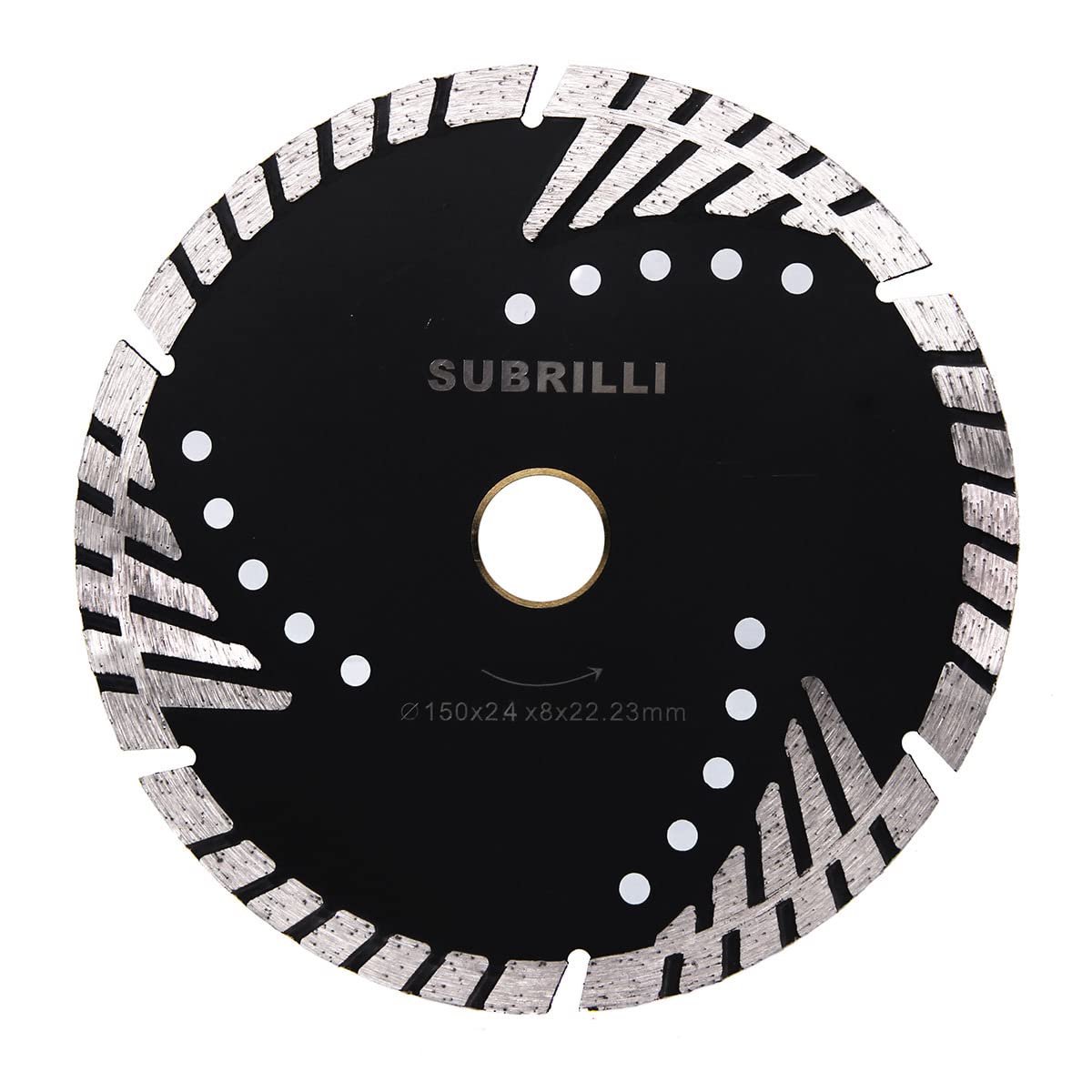 SUBRILLI 6 Inch Diamond Circular Saw Blade - Premium Wet/Dry Cutting for Granite, Concrete, Stone | Perfect for Tile Cutting, Masonry Work & DIY Projects