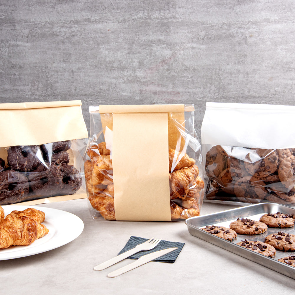 Kraft Paper Bakery Bags with Tin Tie Closure - 8.25