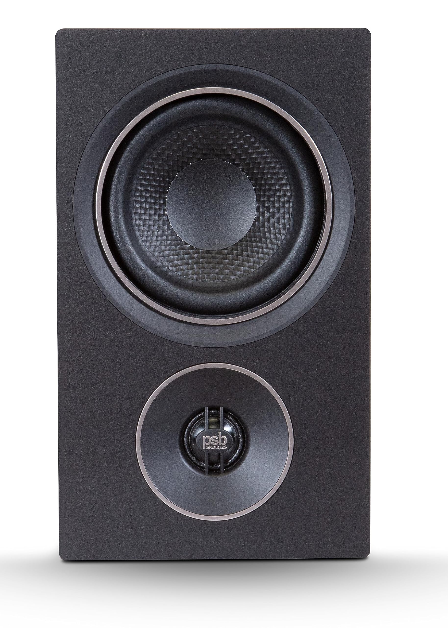 PSB Speakers Alpha P3 Passive Compact Bookshelf Speakers - High-Quality Audio for Home Theater, Studio, and Office (Black Ash, Pair)