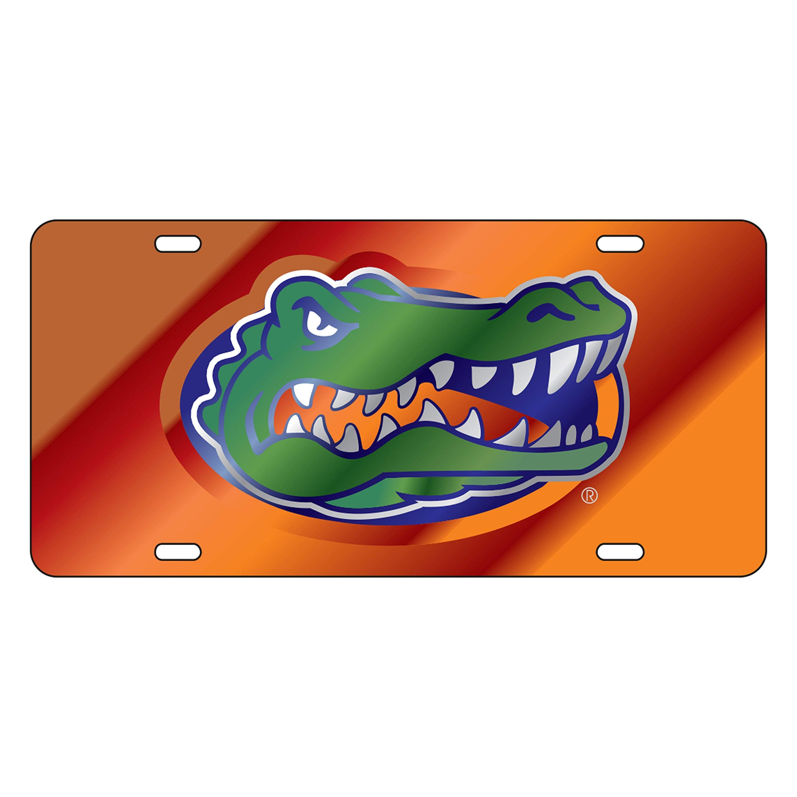 Florida Gators Laser Cut Inlaid Orange Mirror with Gator Head Design - Perfect for Home Decor, Game Room, and College Fan Gifts