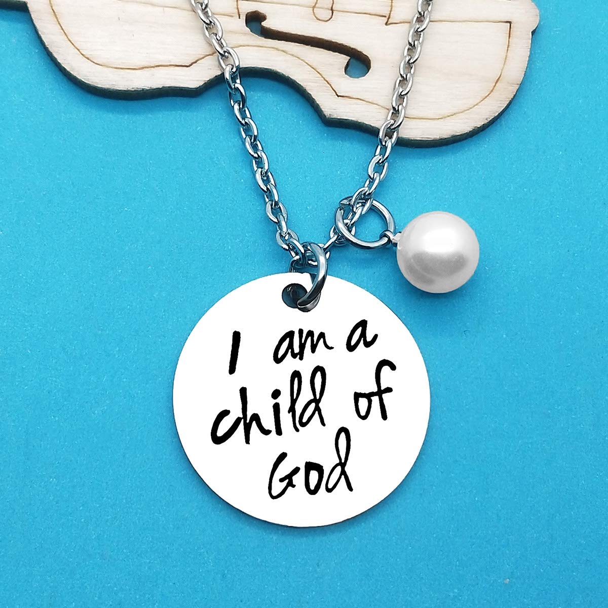 Xiahuyu Goddaughter Necklace - Religious Jewelry for Women, First Communion & Baptism Gifts for Godchild - Inspirational 'I Am a Child of God' Pendant - Perfect for Church, Weddings & Special Occasions