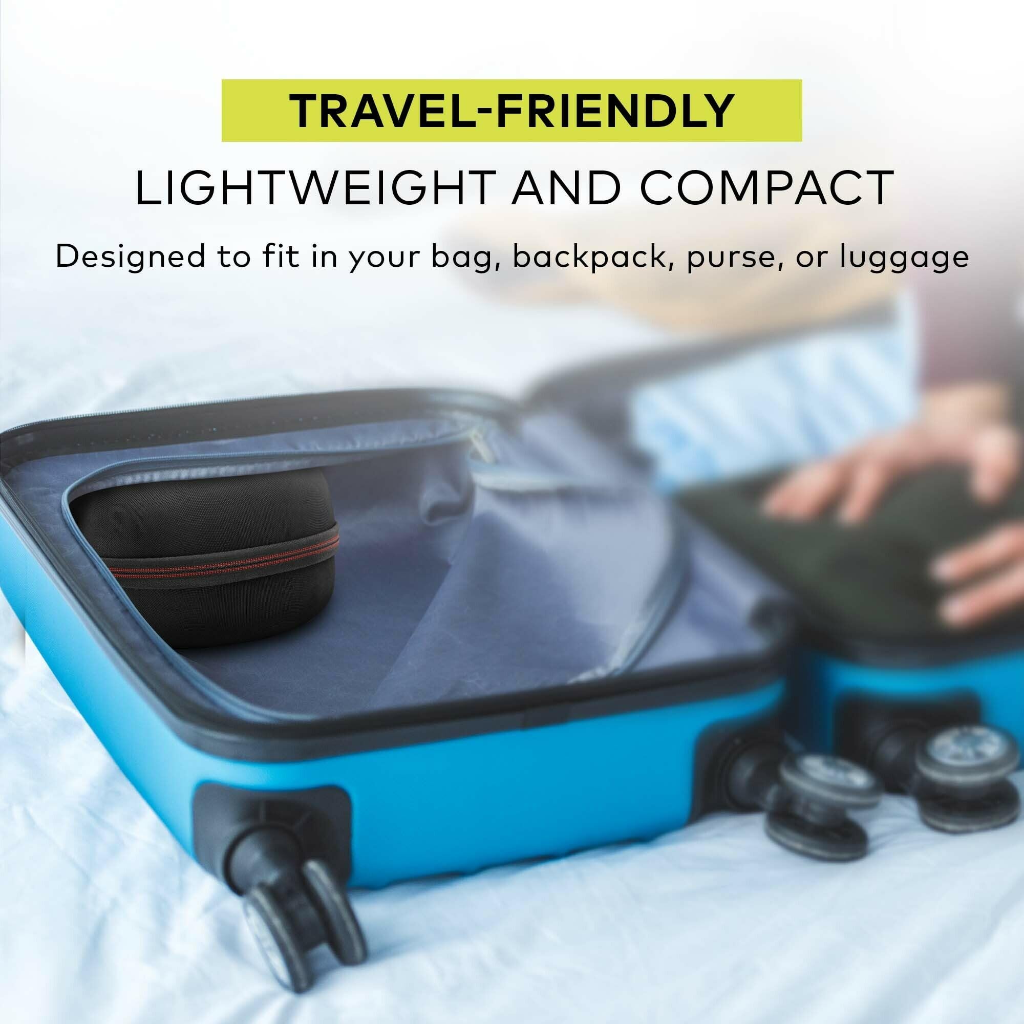 Knox Gear Hard EVA Headphone Case for Studio Monitor Headphones - Foldable Design with Mesh Pocket & Hand Strap - Protective Carrying Case for Wired & Wireless Headphones (Perfect for Travel, DJ Gigs & Studio Storage)