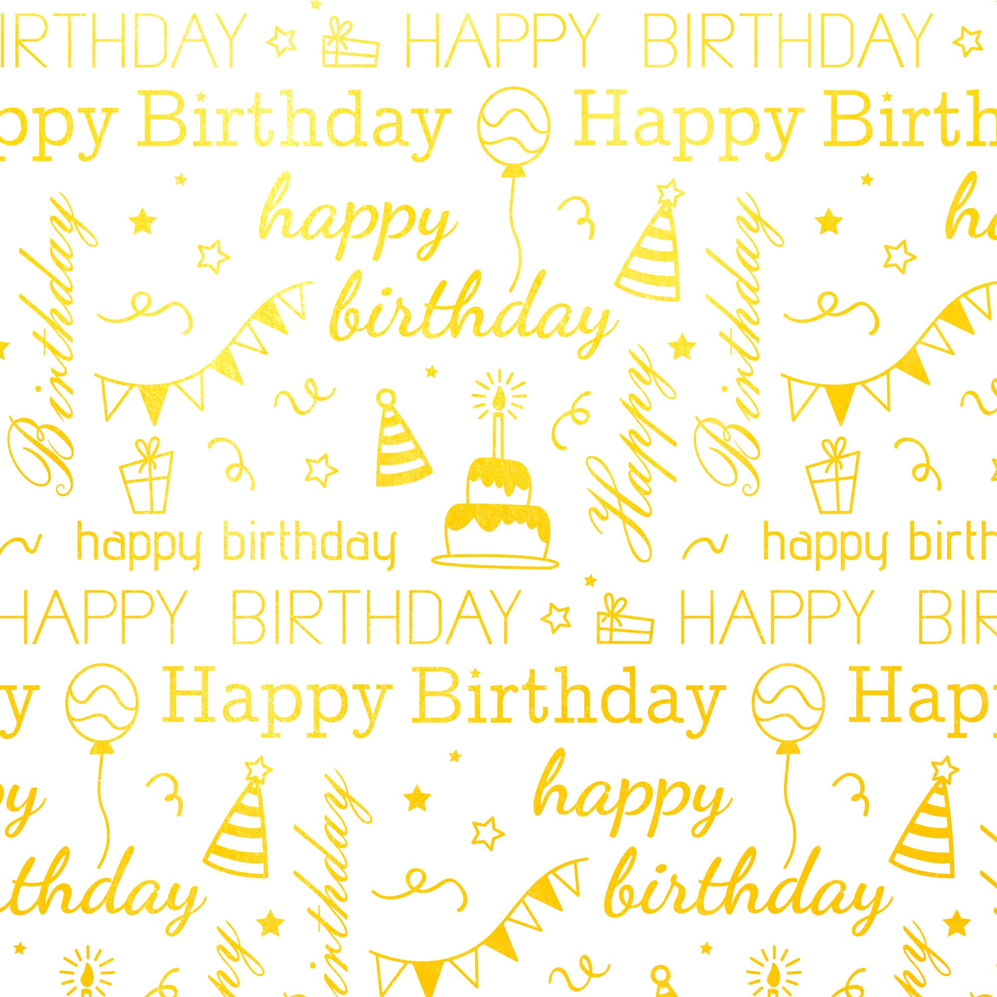 MR FIVE Large Gold Birthday Tissue Paper Bulk - 20