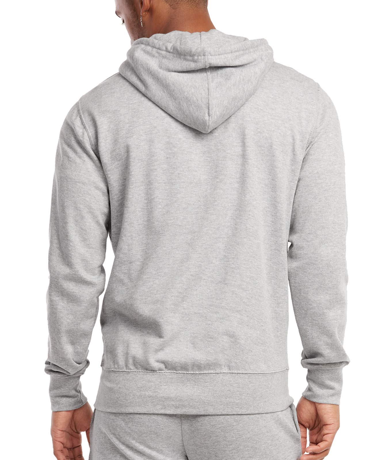 ET TU Men's Cotton Blend Lightweight Fleece Zip Up Hoodie Sweatshirt - Comfortable Casual Wear for Gym, Running & Outdoor Activities