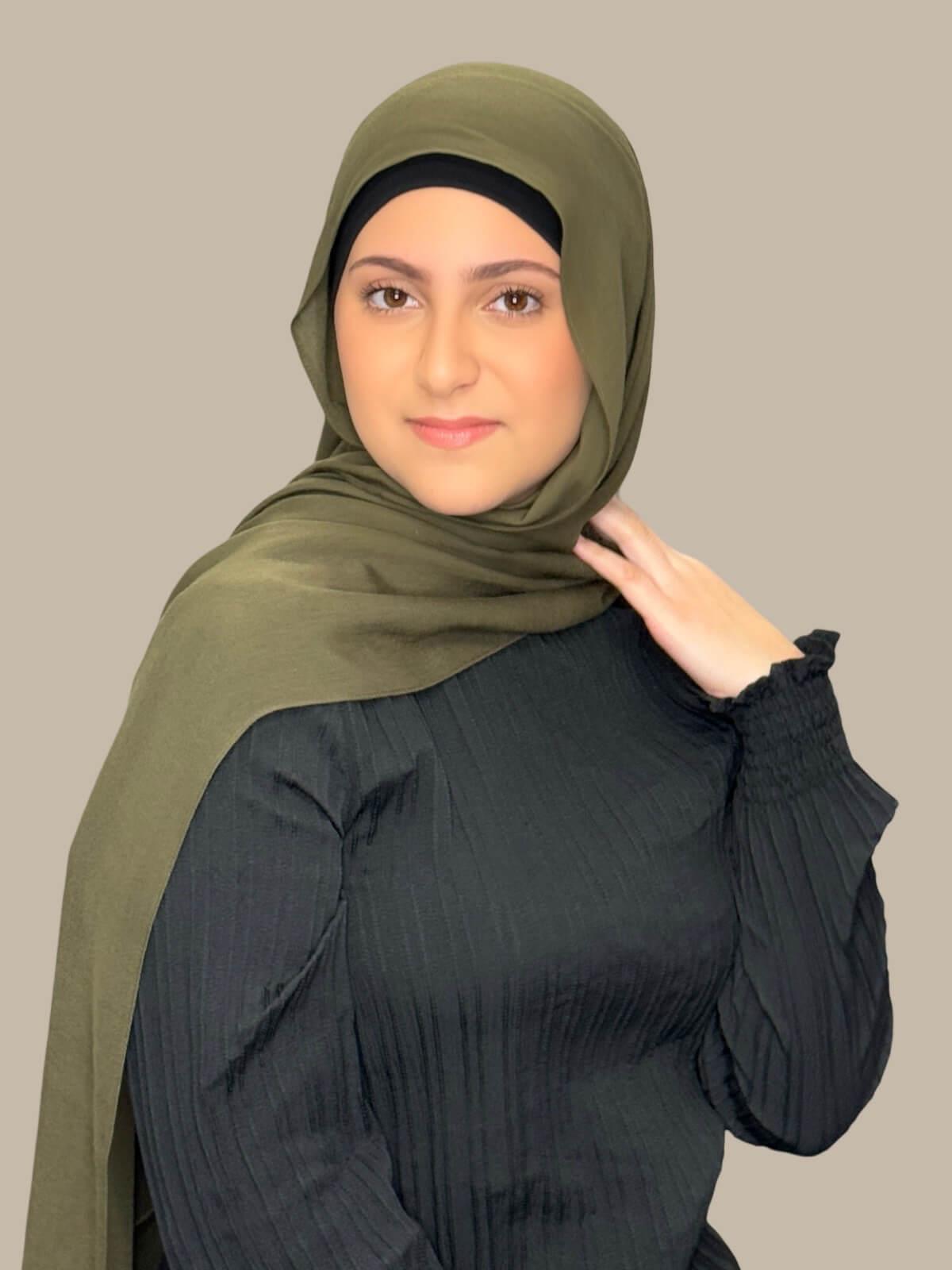 Stylish Cotton Modal Hijab for Women - Sunlit Sage Green - Perfect for Daily Wear, Work, and Special Occasions