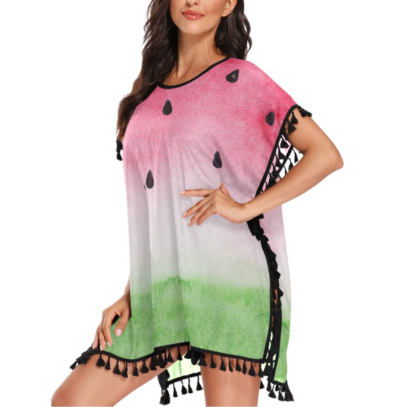 Stylish Women's Chiffon Tassel Bikini Cover Up - Lightweight Beach Swimwear Coverup for Pool, Vacation & Summer Outfits