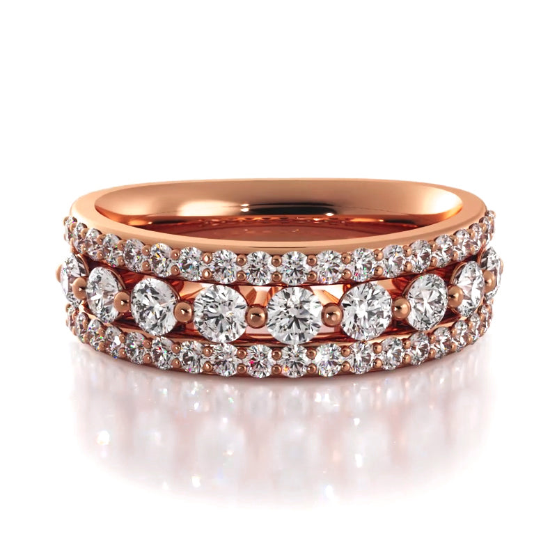 1.03 Carat Round Diamond Wedding Band for Women - Elegant & Timeless Engagement Ring, Perfect for Bridal Jewelry, Anniversaries & Special Occasions