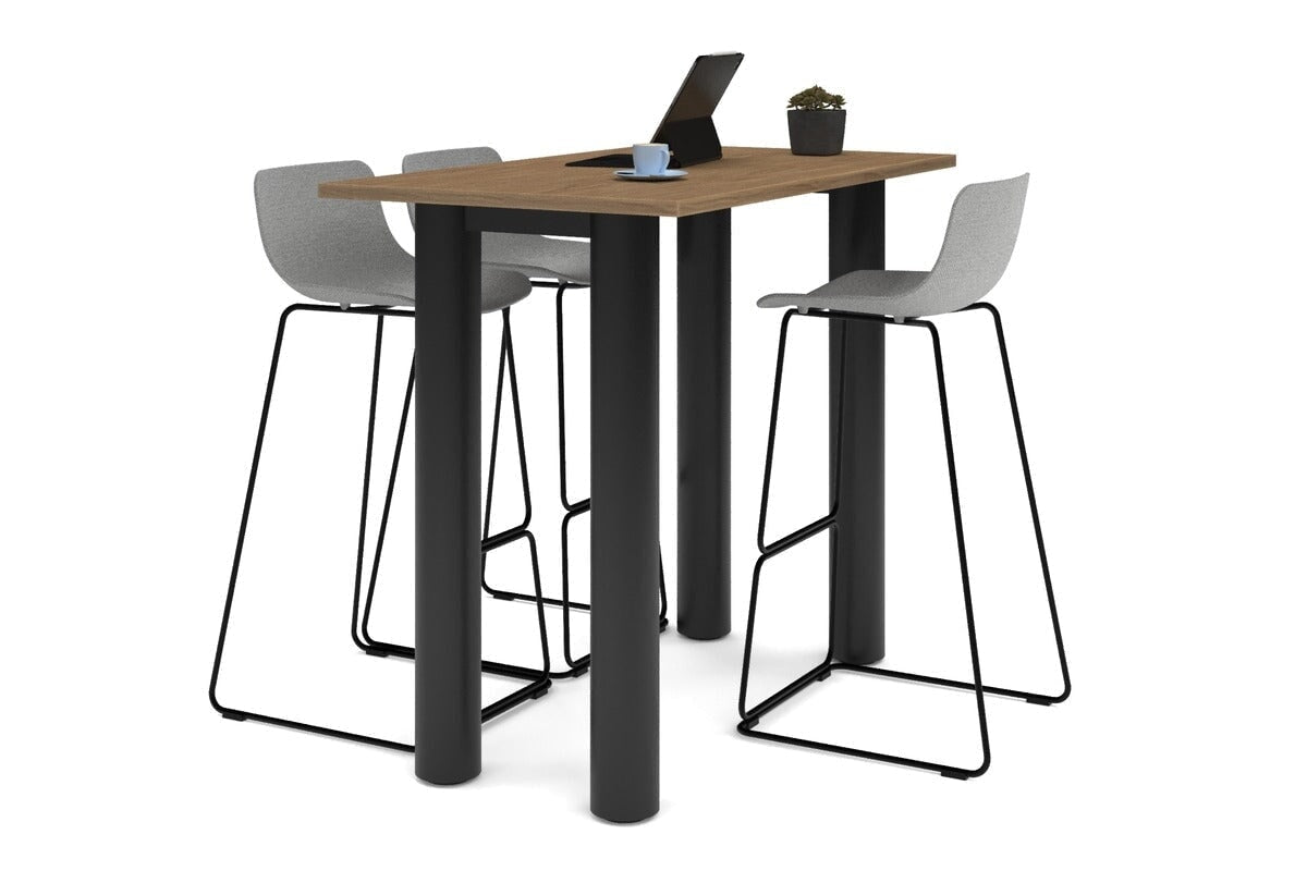 Quadro Cylinder Legs Counter Table - 1400L x 700W - Modern Kitchen Island Bar Table for Dining & Entertaining