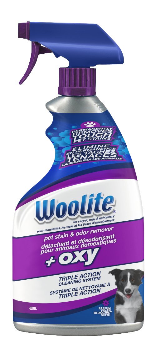 BISSELL 22-Ounce (650ml) Woolite Oxygen Pet Stain & Odor Remover - Eliminates Tough Stains & Odors for Dogs & Cats - Safe for Carpets, Upholstery & Pet Beds - Ideal for Pet Owners & Household Cleaning