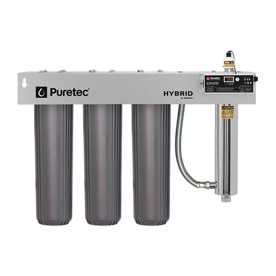 Puretec Hybrid R11 Triple Stage Whole House UV Water Treatment System (120 LPM) - Eliminate Bacteria & Viruses for Clean Drinking Water - Perfect for Homes, Farms & Off-Grid Living