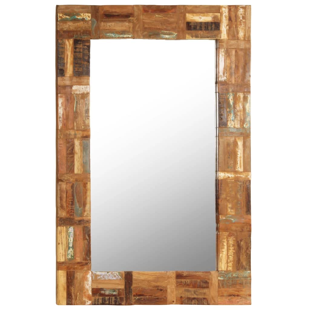 Vintage Reclaimed Wood Wall Mirror 23.6