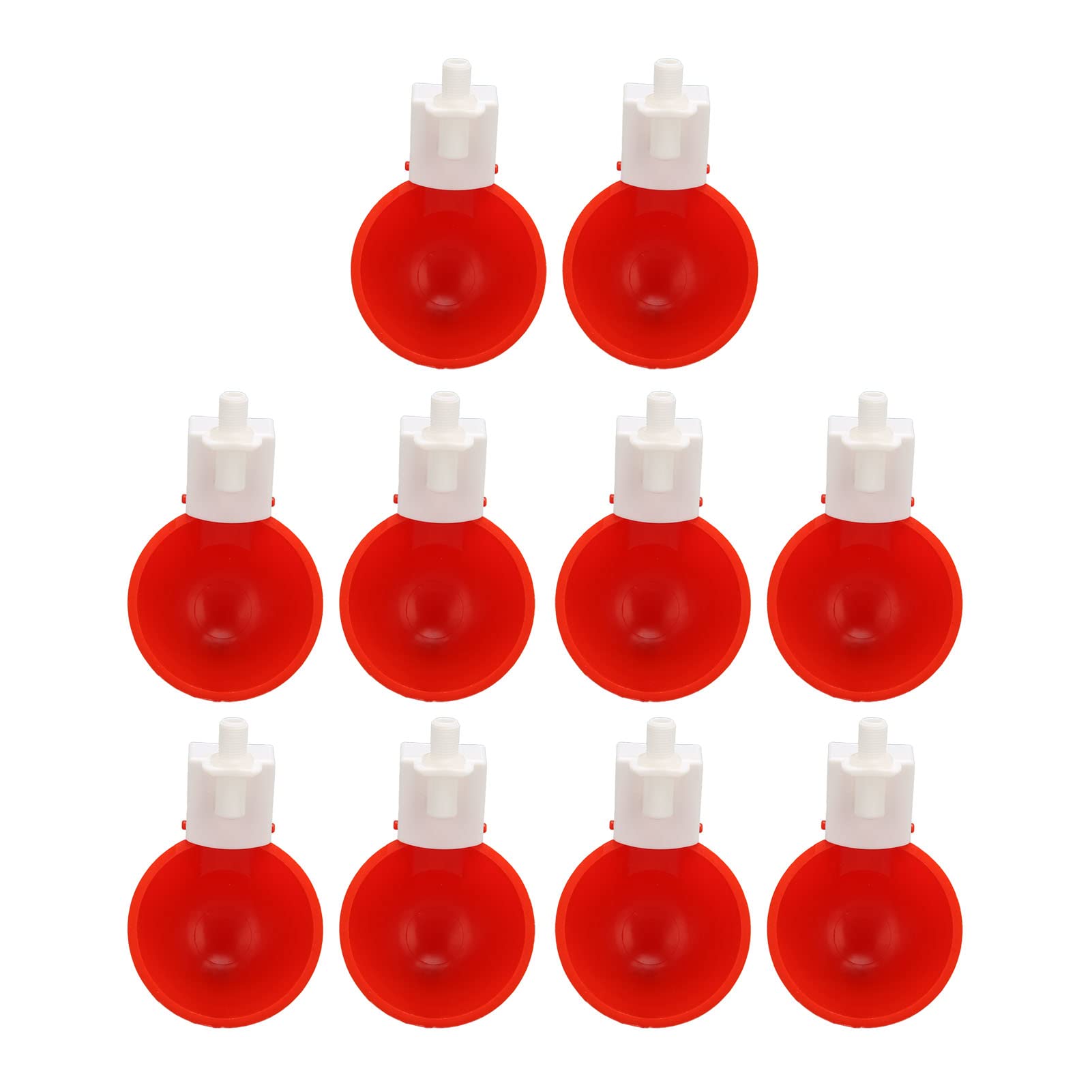 Zerodis 10pcs Automatic Chicken Waterer Cups - Poultry Watering Feeder for Chickens, Ducks, Geese & Turkeys - Durable Small Chicken Waterers for Coops, Farms & Backyard Poultry Raising