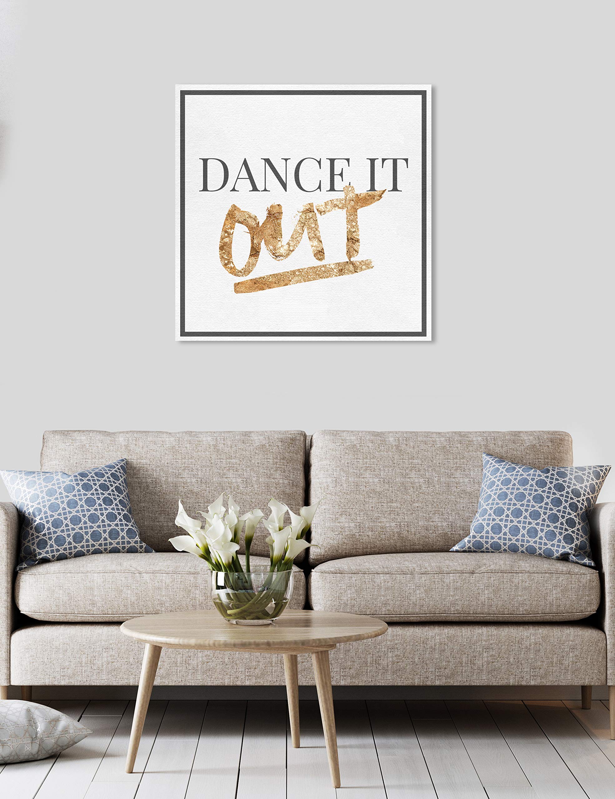 Oliver Gal Artist Co. Gold & Black Typography Wall Art Canvas Print - 30