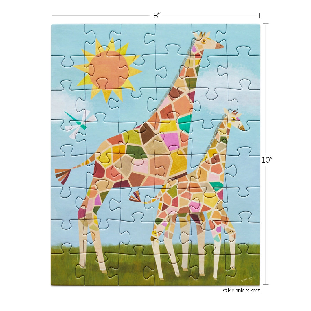 Sunshine Giraffes 48-Piece Kids Puzzle Snax - Fun Educational Animal Jigsaw Puzzle for Children Ages 3-5, Perfect for Birthday Gifts, Classroom Activities & Family Game Night