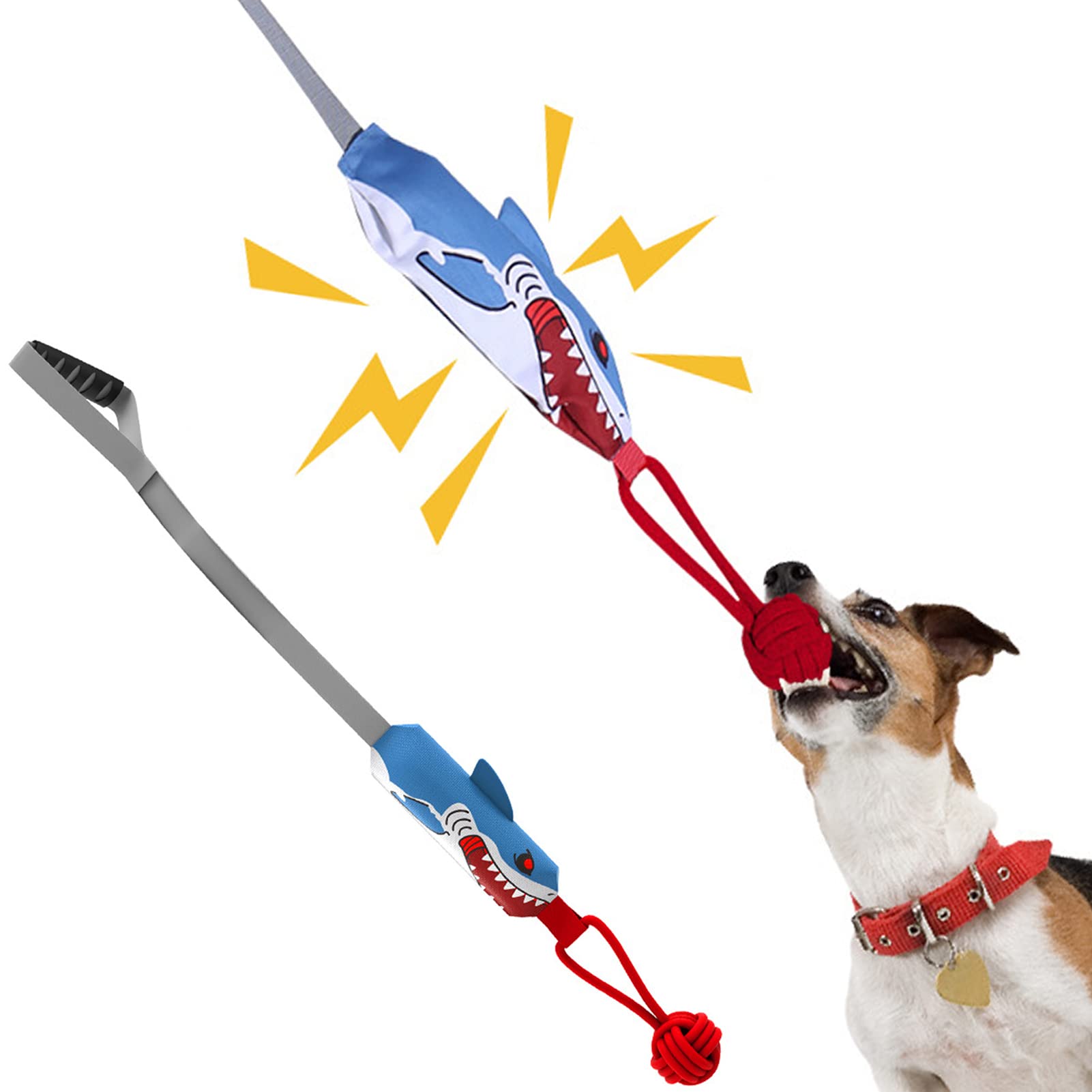 Durable Dog Tug Toy with Squeaker - Interactive Rope Toy for Puppies & Small Dogs - Perfect for Tug of War, Training & Playtime
