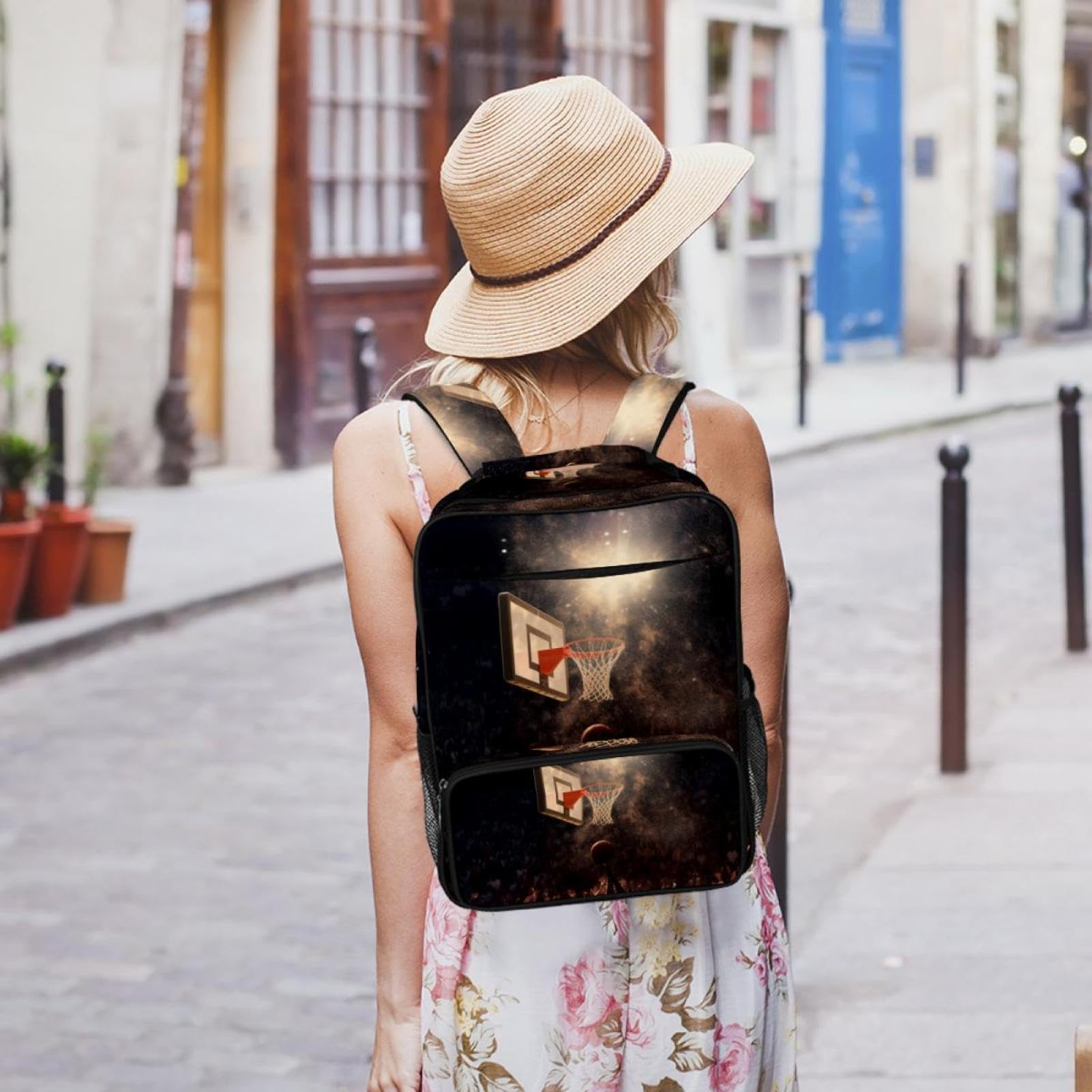 Best Travel Backpack for Men & Women - Durable Basketball Backpack with Hoop - Perfect for Gym, School, and Outdoor Adventures