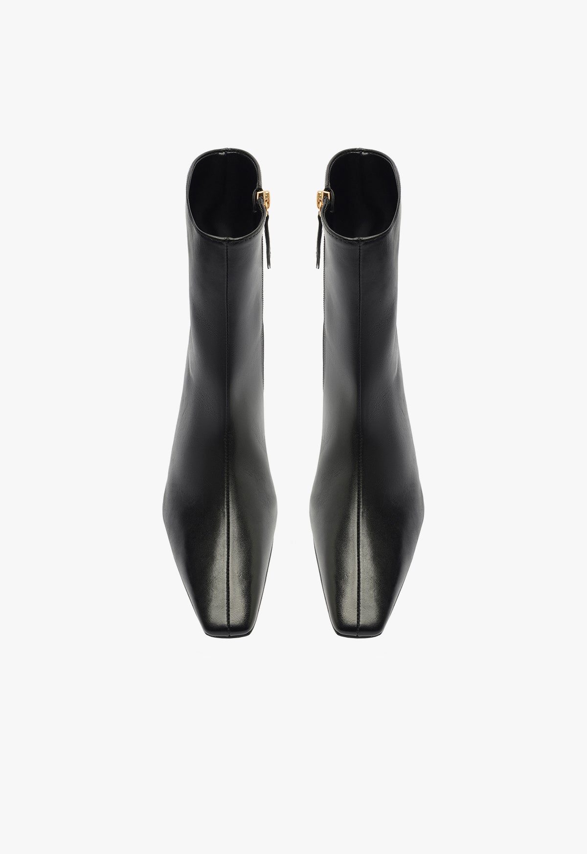 Dellia Atanado Leather Bootie Women's Mid Heel Boots - Fashionable & Comfortable for Work, Office, and Casual Outfits
