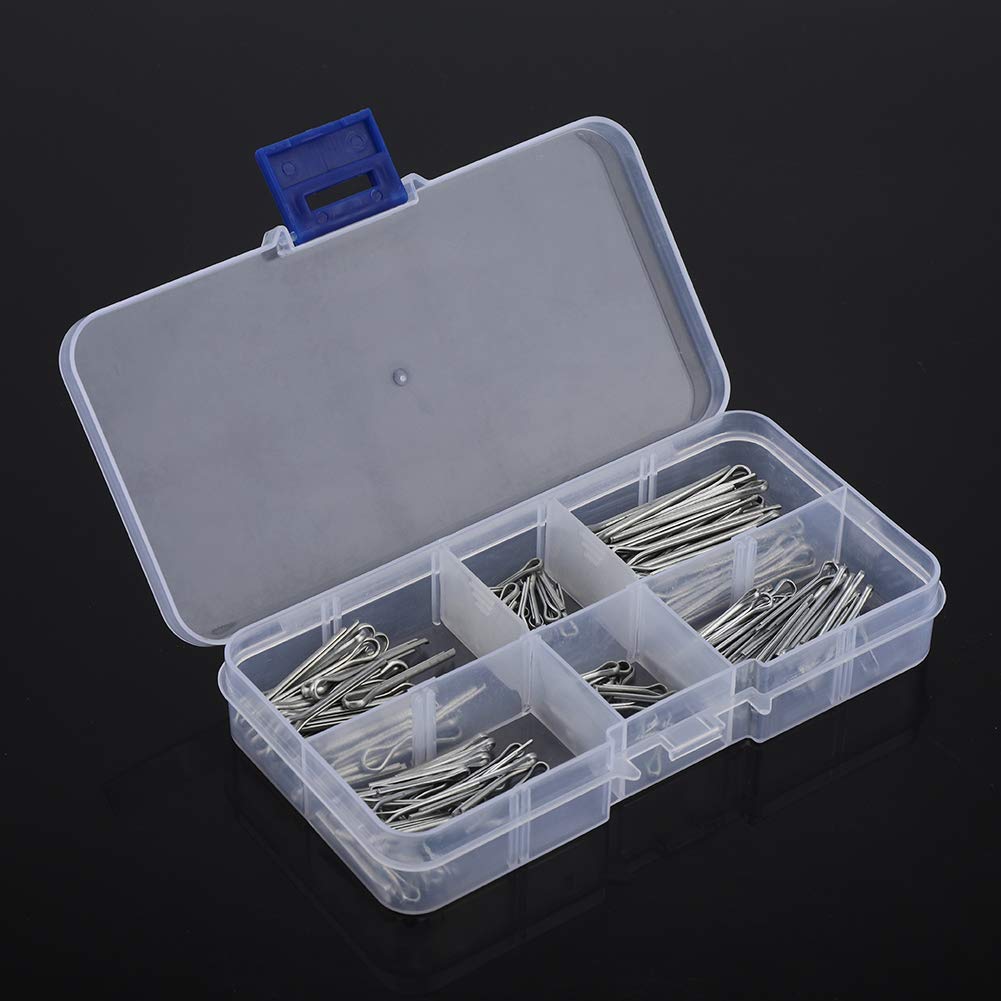 Jeankak Split-Cotter Pins - Stainless Steel Cotter Pins for Home, Automotive & Machinery - Durable & Smooth Fasteners for DIY Projects, Equipment Repair & Industrial Use