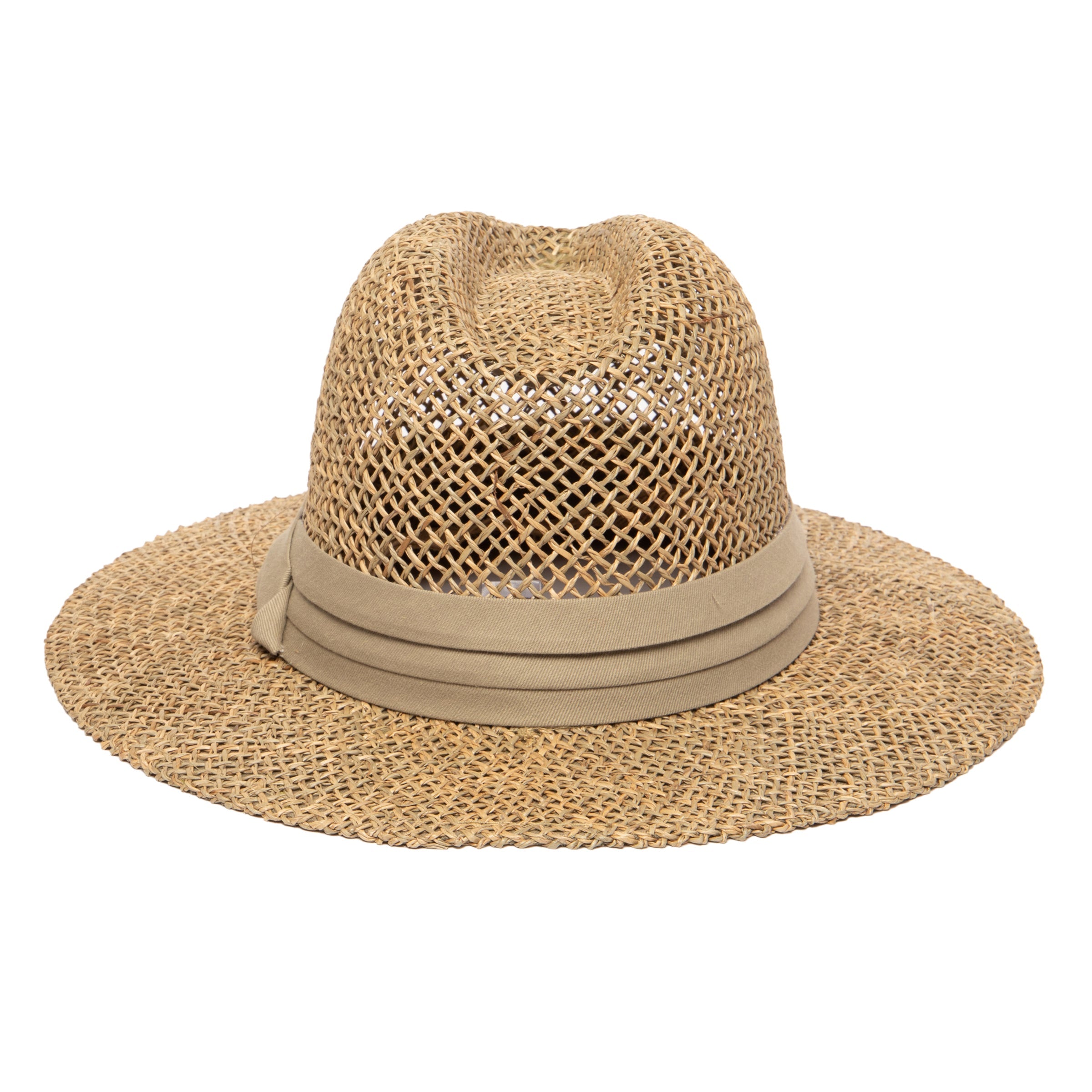 Stylish Men's Rush Straw Wide Brim Fedora Hat - Summer Beach Hat for Outdoor Activities, Travel & Fashion Accessories