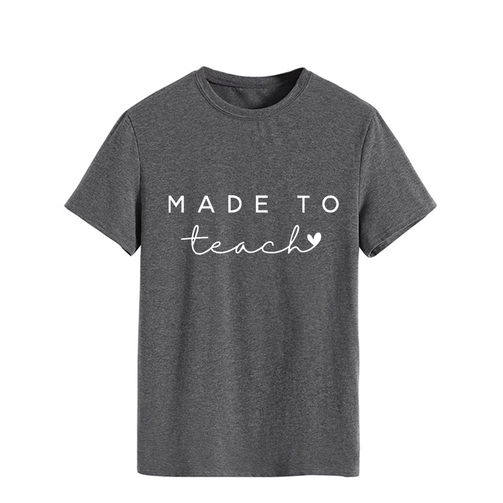 Women's Cute Teacher Life Graphic Print T-Shirt - Funny Letter Print Short Sleeve Tee - Perfect Teacher Gift, Workout Top & Casual Wear