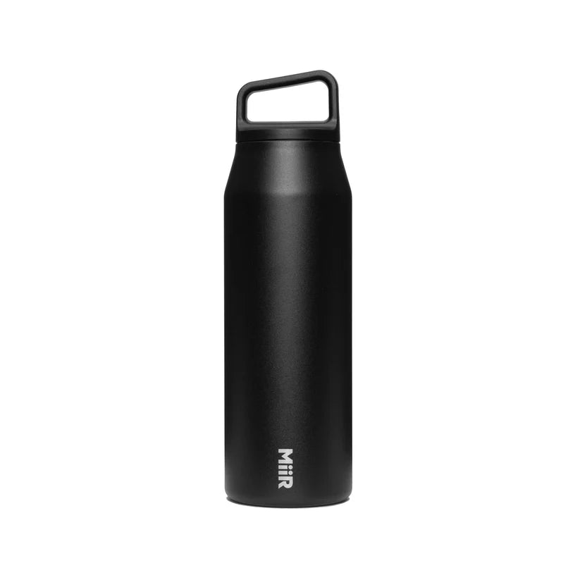 MiiR Wide Mouth Water Bottle 32oz (950ml) - Insulated Stainless Steel Vacuum Flask, Leakproof & BPA-Free - Perfect for Hiking, Gym & Outdoor Activities (Black)