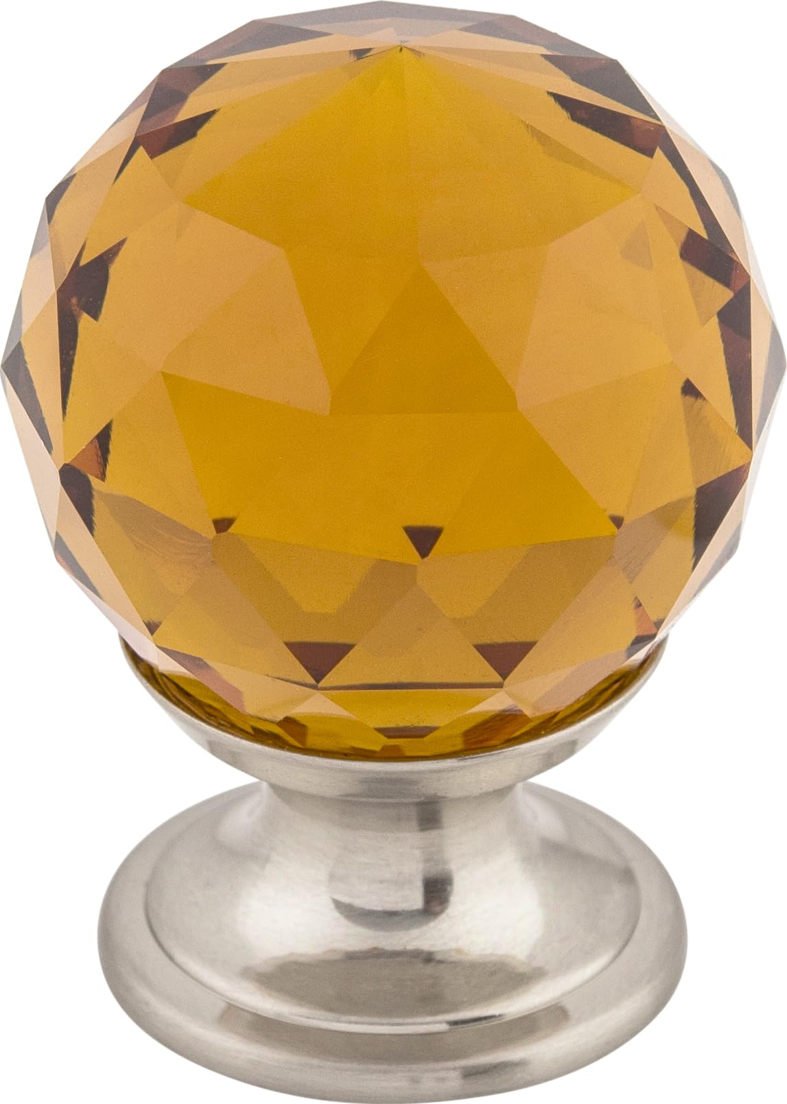 TK121BSN Crystal Cabinet Knob in Brushed Nickel - Elegant Hardware for Kitchen & Bathroom Cabinets, Dressers & Furniture
