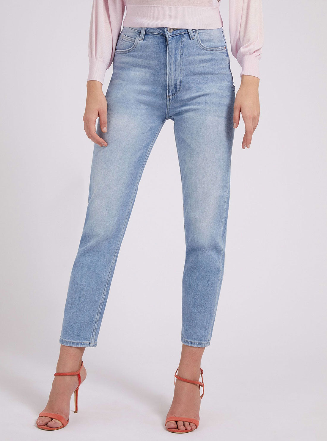 High Rise Relaxed Fit Mom Jeans in Bora Sky Wash - Comfortable Women's Denim Pants for Casual Wear & Everyday Outfits