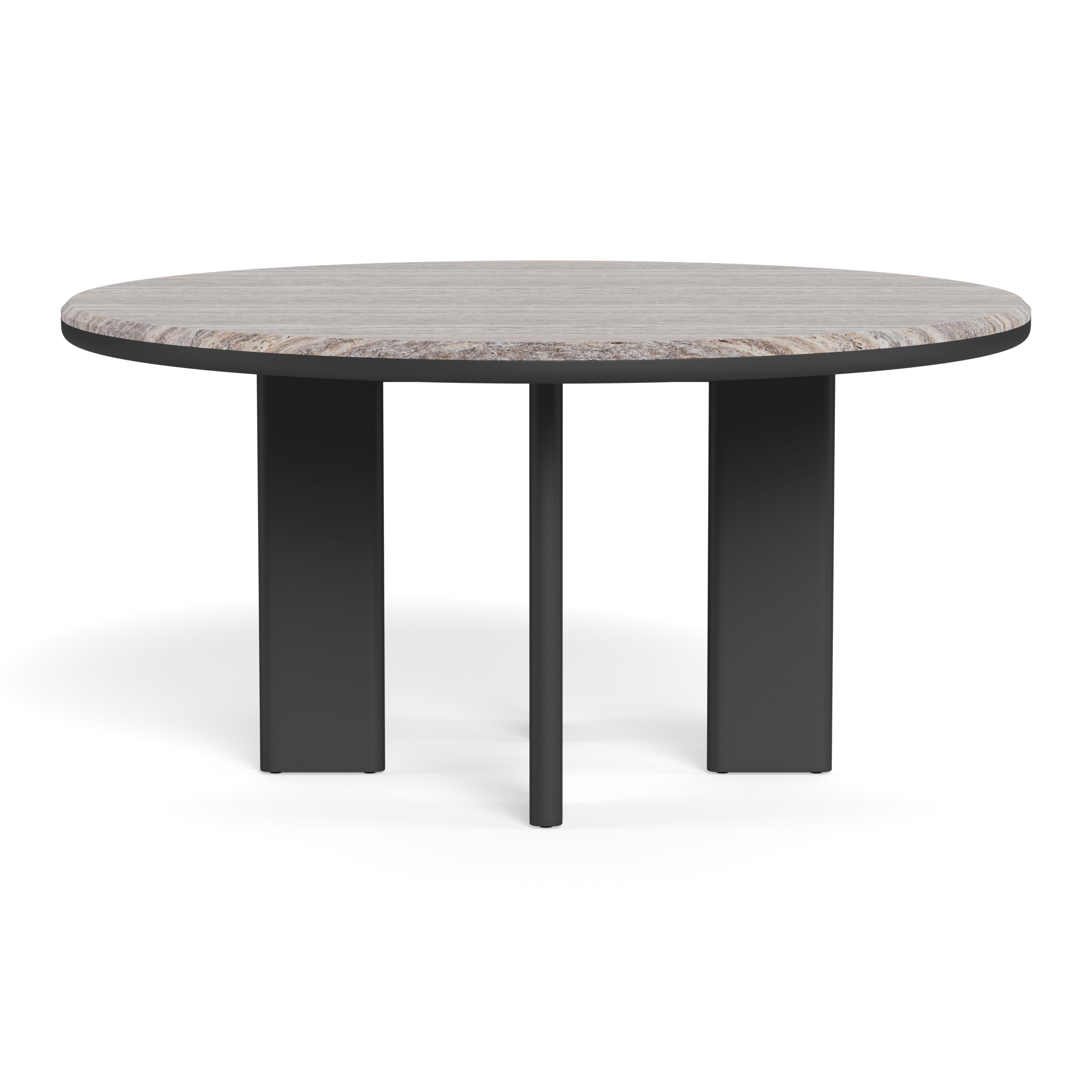 Palm Beach Aluminum Round Dining Table 60 Inch - Outdoor Patio, Garden, Poolside Dining Set for Backyard & Restaurant Use