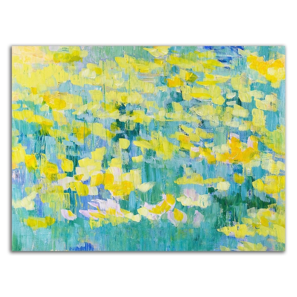 Tamara Gonda 'And They Were All Yellow' Canvas Wall Art Print - Ready to Hang Modern Home Decor for Living Room, Bedroom & Office