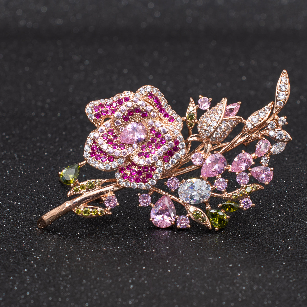 Elegant Pink Crystal Cubic Zirconia Bridal Jewelry Set - Perfect for Weddings, Anniversaries & Special Occasions