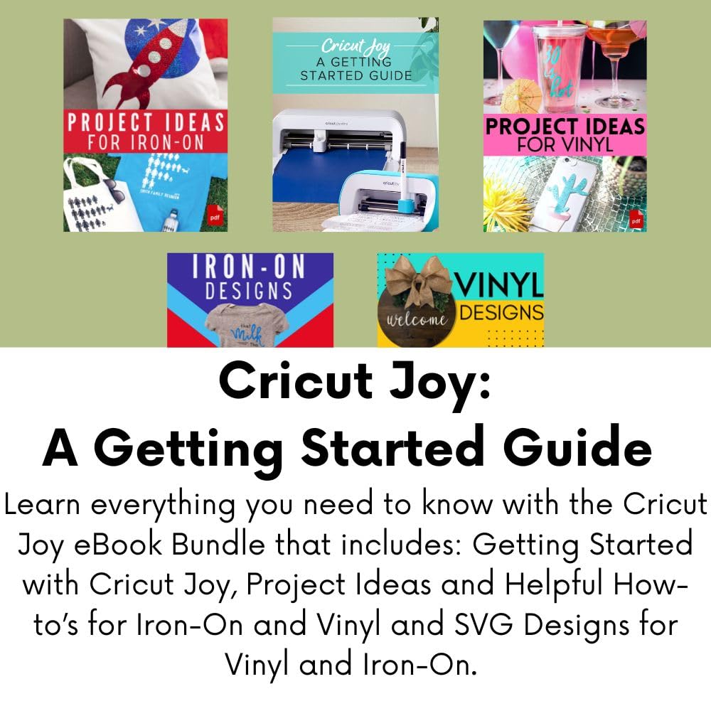 Cricut Joy Cutting Machine Bundle with Vinyl, Iron-On & Craft Materials - Compact DIY Crafting Tool for Beginners | Perfect for Home Decor, T-Shirts & Personalized Gifts
