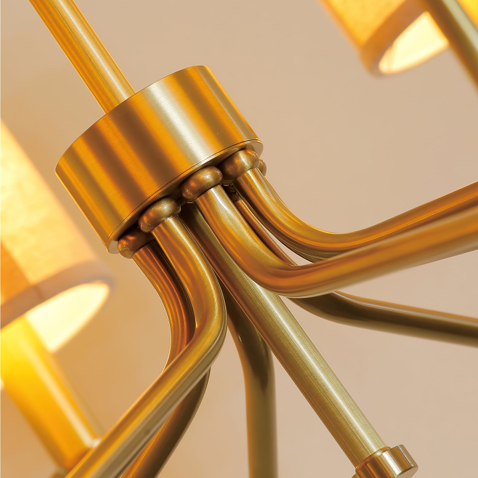 Modern Cylinder Fabric Chandelier - Elegant Ceiling Light Fixture for Living Room, Bedroom & Dining Room - Perfect for Home Decor & Interior Design