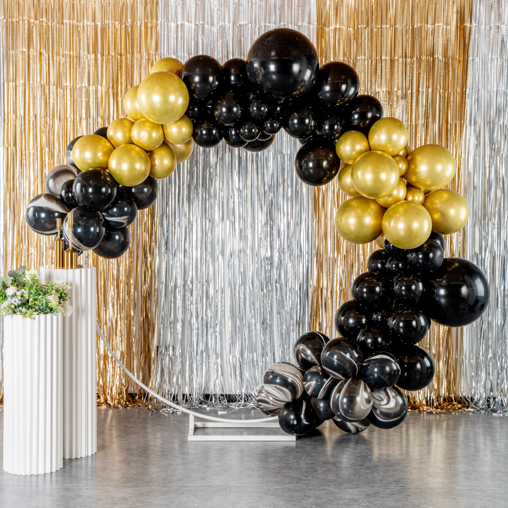 Balloonify Black and Gold Balloon Arch Garland Kit - 134 Pieces Party Decorations for Weddings, Birthdays & Baby Showers - 1 Count Box