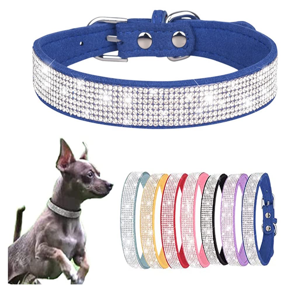 Sparkling Rhinestone Dog Collar for Small, Medium & Large Dogs - Cute Bling Jewelry Pet Collar for Puppies, Cats & Female Pets - Perfect for Princess Pets, Daily Walks & Special Occasions
