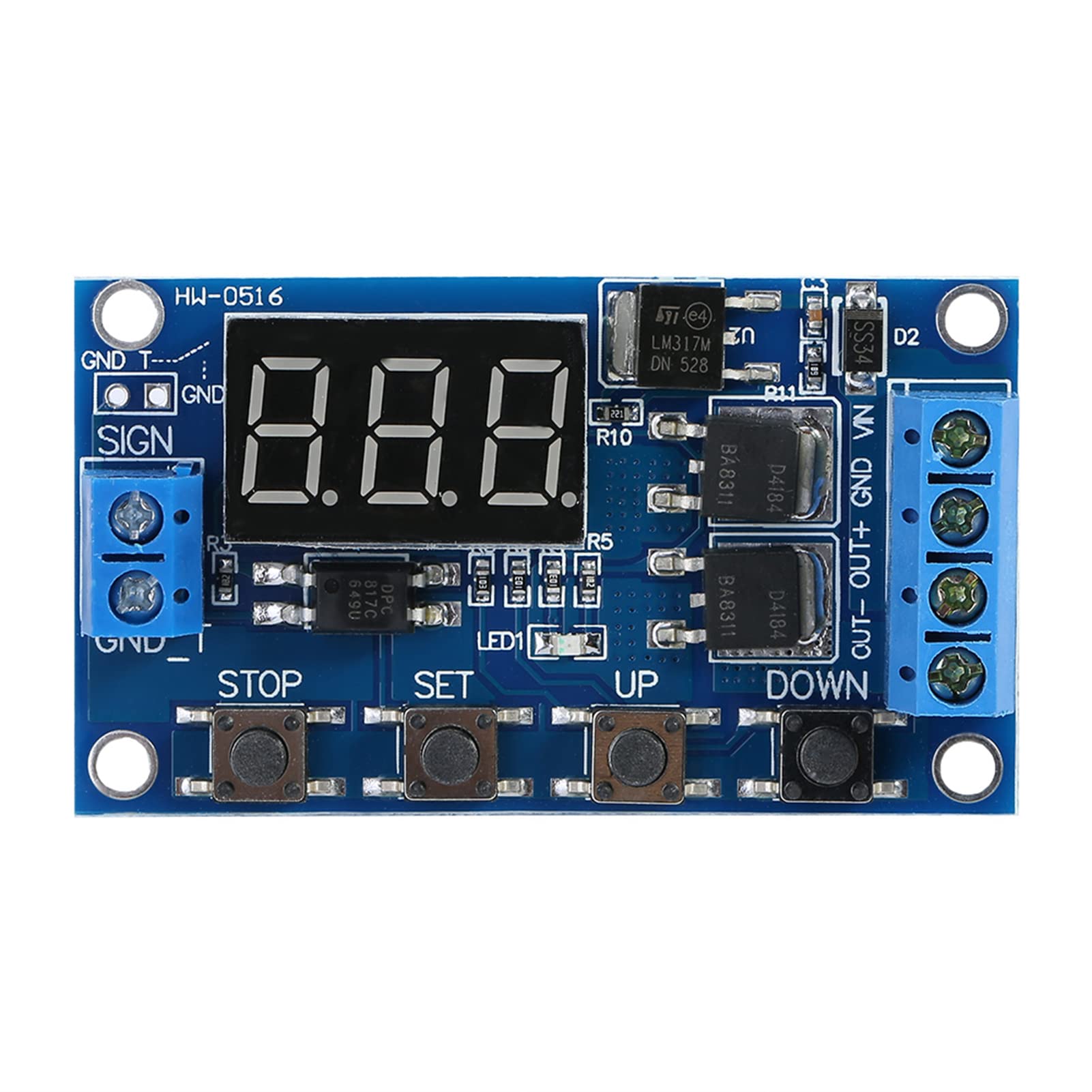 DC 5V-36V Adjustable Time Delay Relay Switch Module with LED Display - Perfect for Industrial Automation, Home Appliances, and DIY Electronics Projects