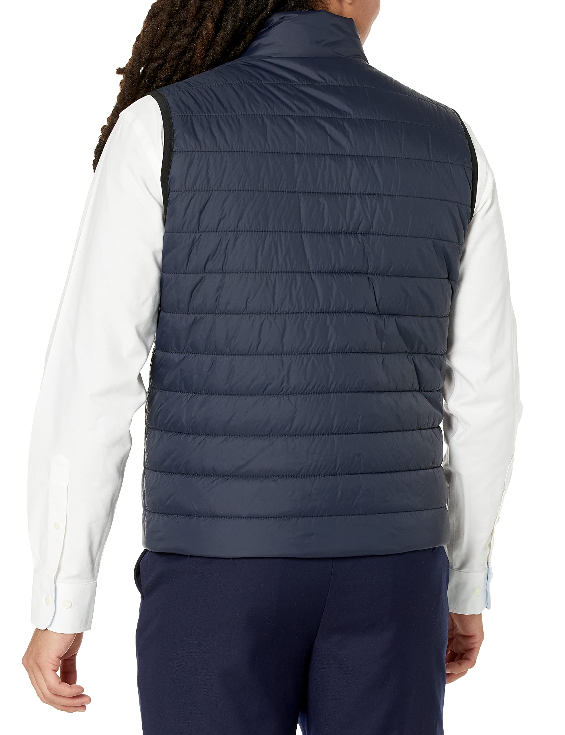 HUGO Men's Stand Collar Puffer Vest - Lightweight Quilted Down Jacket for Winter Outdoor Activities, Hiking & Casual Wear