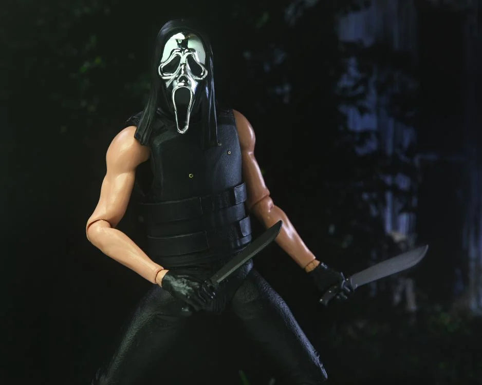 Ghost Face Inferno Ultimate Action Figure - Collectible Horror Movie Toy for Halloween, Cosplay & Display - Perfect for Fans of Scary Films & Collectors