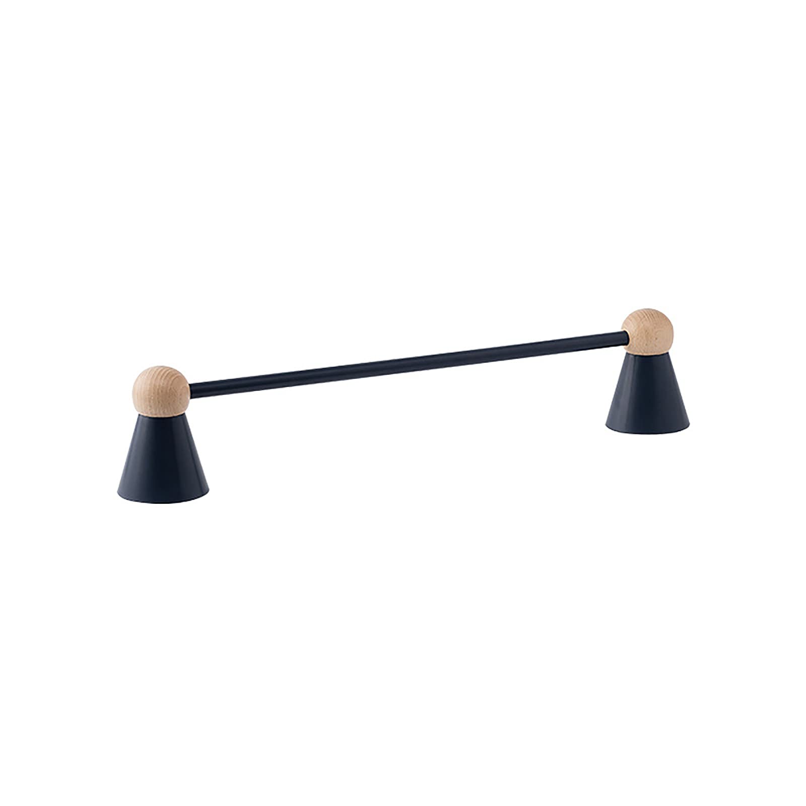 BRZT Round Nose Wall Mounted Towel Rack - Single Rod Bathroom Towel Holder, No Drill Installation, Rustproof & Moisture Proof for Bathroom, Kitchen, Toilet - Perfect for Small Spaces & Modern Home Decor