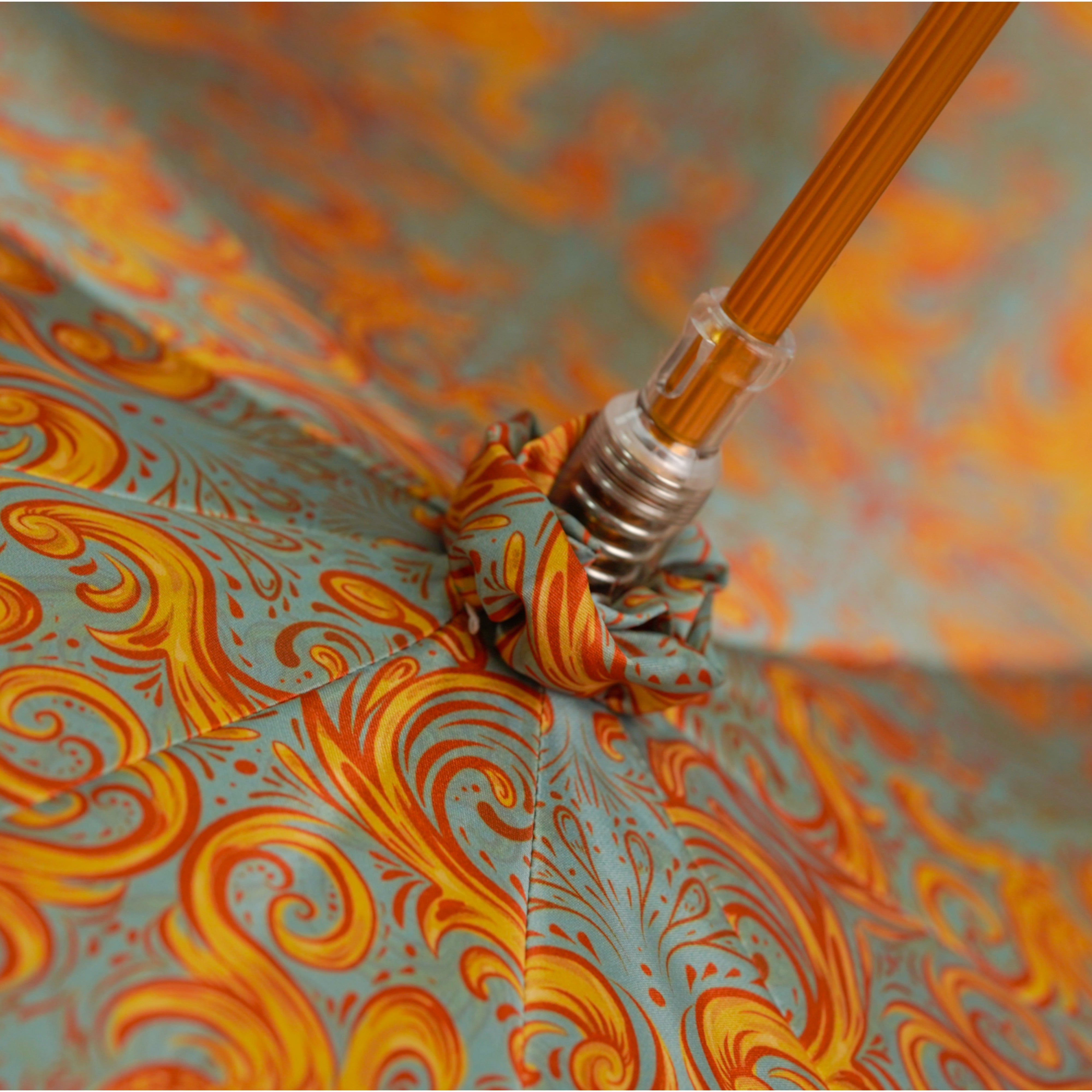 Golden Elephant Printed Umbrella - Stylish Rain Protection for Outdoor Events, Travel & Fashion Accessories