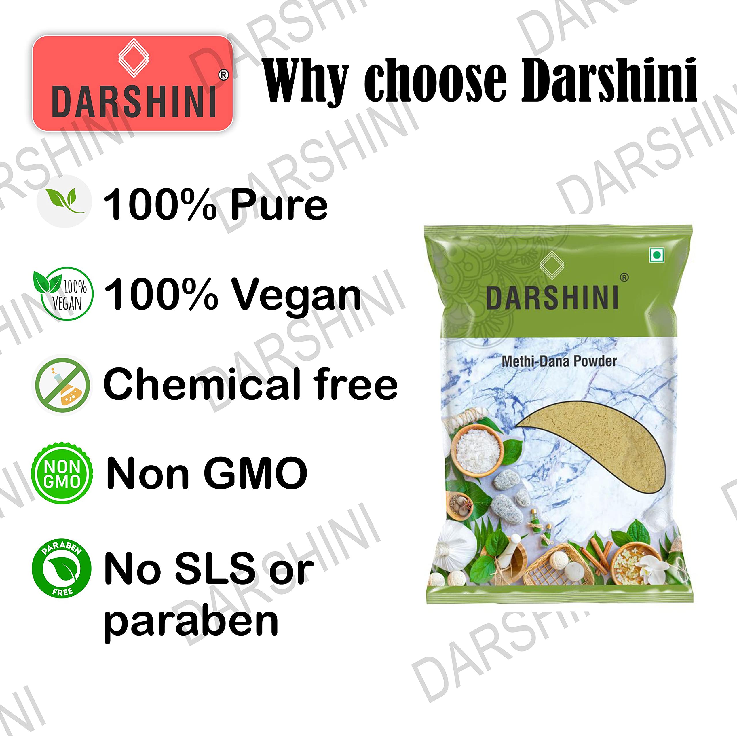 Organic Darshini Methi Seeds Powder (Fenugreek Powder) 200g - Pure & Natural for Cooking, Tea & Ayurvedic Remedies | USDA Certified for Authentic Indian Flavors