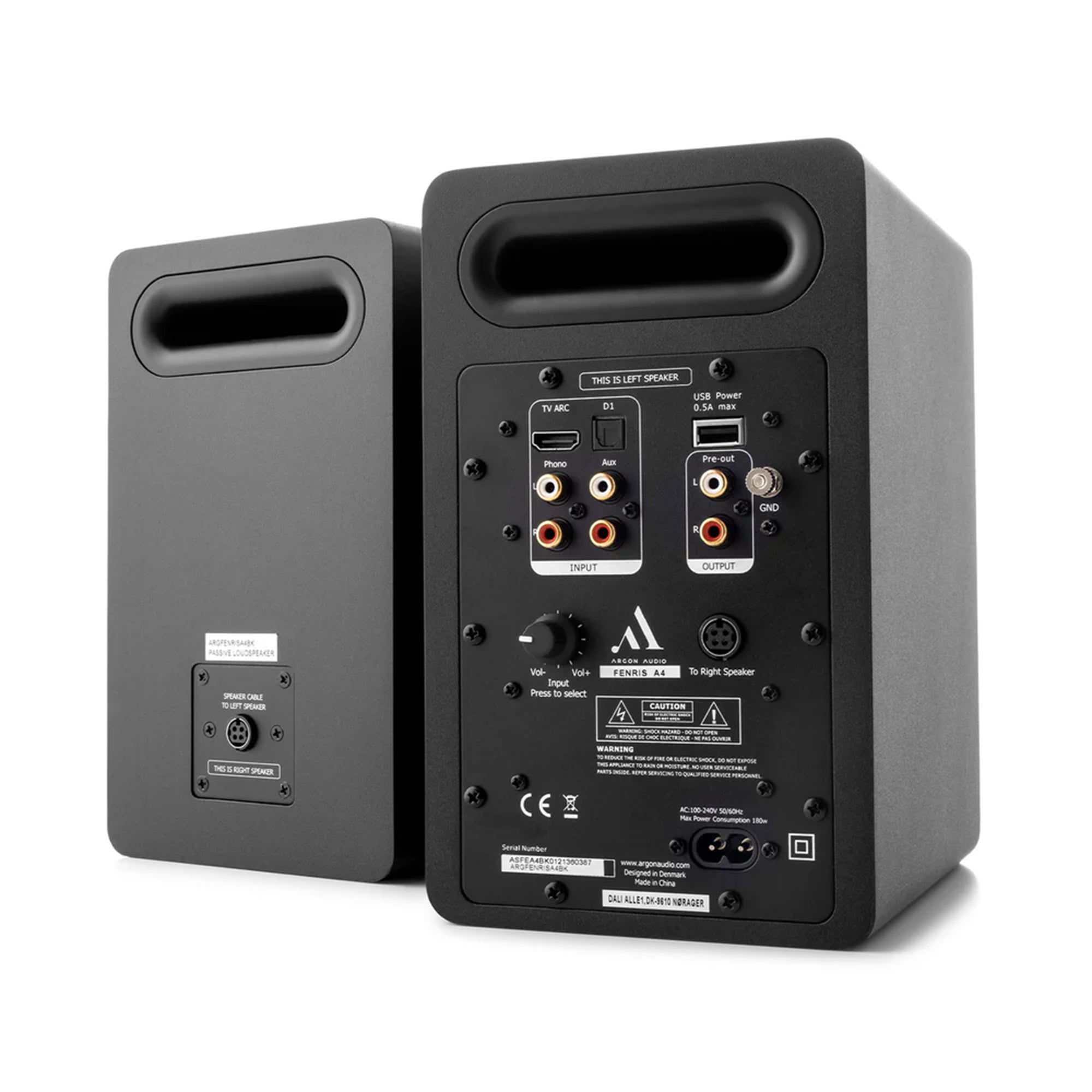 Argon FENRIS A4 Active Bookshelf Speakers - High-Fidelity Stereo Sound for Home Audio, Gaming & Music | Compact Powered Speakers for Desktop, Bookshelf & Studio Use